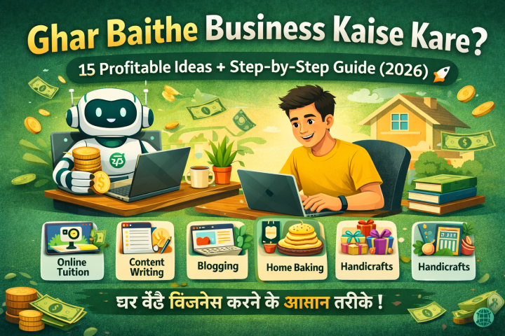 Ghar Baithe Business Kaise Kare? 15 Profitable Ideas + Step-by-Step Guide (2026)